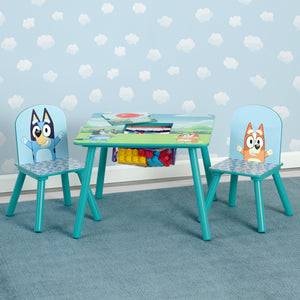 Bluey Kids Table and Chair Set with Storage (2 Chairs Included) 1