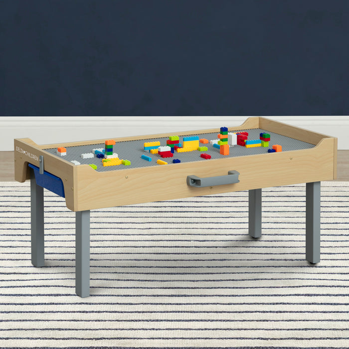 TT87362GN 1634 foldable lego table delta lifestyle 110 0-Play N Store Building Bricks Play Table with 100+ Play Bricks Included