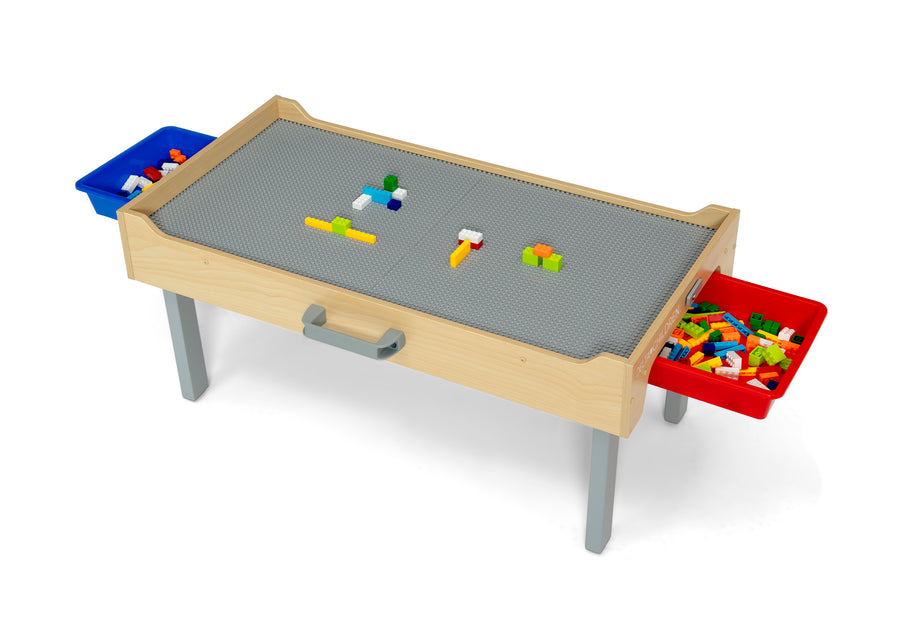 1634 9-Play N Store Building Bricks Play Table with 100+ Play Bricks Included