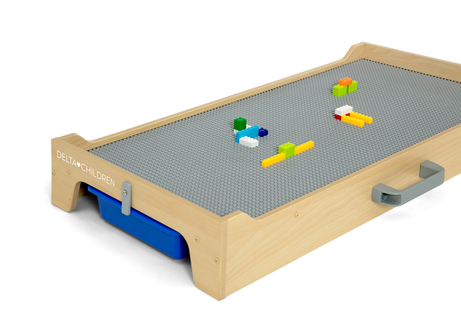 1634 12-Play N Store Building Bricks Play Table with 100+ Play Bricks Included
