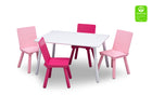 Bianca White (130) 8-Kids Table and Chair Set (4 Chairs Included)