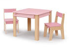 Blush Pink (1271) 3-GapKids Table and 2 Chair Set with Paper Roll Holder