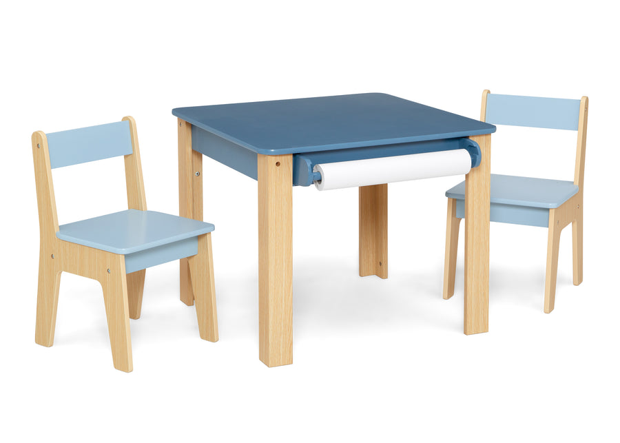 Indigo Blue (1680) 7-GapKids Table and 2 Chair Set with Paper Roll Holder