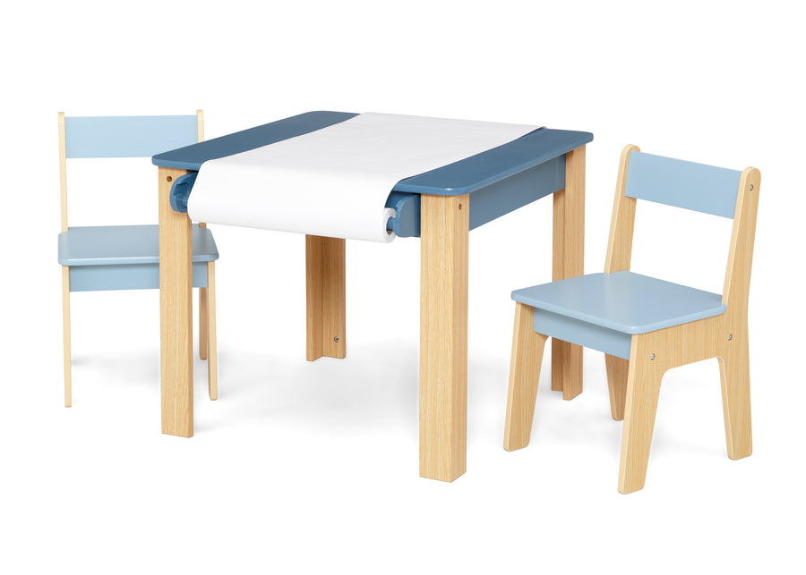 Indigo Blue (1680) 10-GapKids Table and 2 Chair Set with Paper Roll Holder