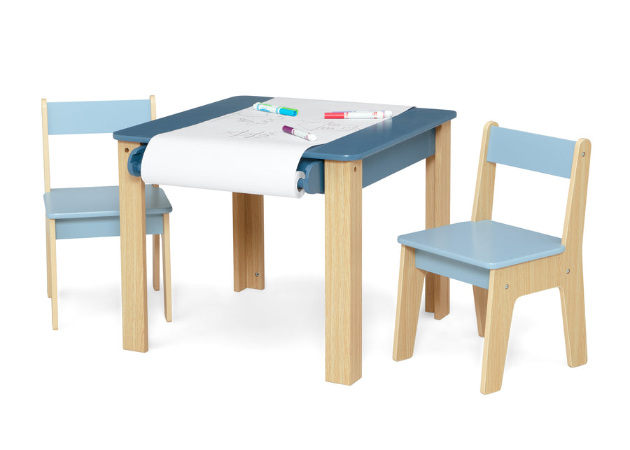 Indigo Blue (1680) 11-GapKids Table and 2 Chair Set with Paper Roll Holder