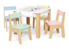 Pastel (1681) 4-GapKids Table and 4 Chair Set with Paper Roll Holder