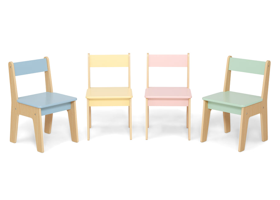 Pastel (1681) 6-GapKids Table and 4 Chair Set with Paper Roll Holder
