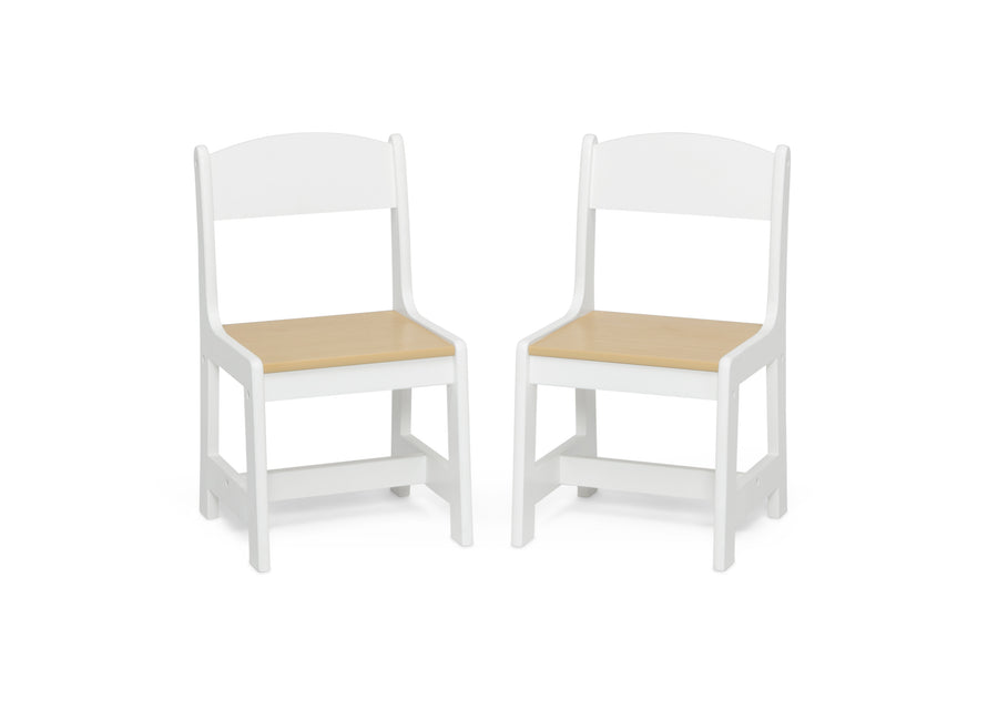 Bianca White with Natural (20804) 33-MySize Table and Chair Set