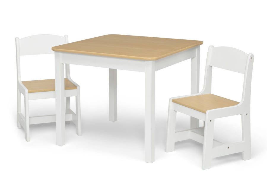 Bianca White with Natural (20804) 31-MySize Table and Chair Set