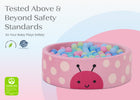 Pink (1717) 7-Ladybug Soft Ball Pit with 50 Play Balls