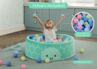 Green (1718) 2-Turtle Soft Ball Pit with 50 Play Balls