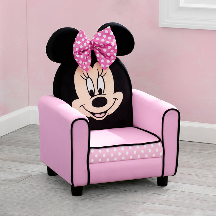 UP83649MN Minnie Figural Upholstered Chair hangtag 1x1 1-Minnie Mouse Figural Upholstered Kids Chair