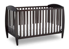 Black crib with white mattress on a white background 11-Taylor 4-in-1 Convertible Crib