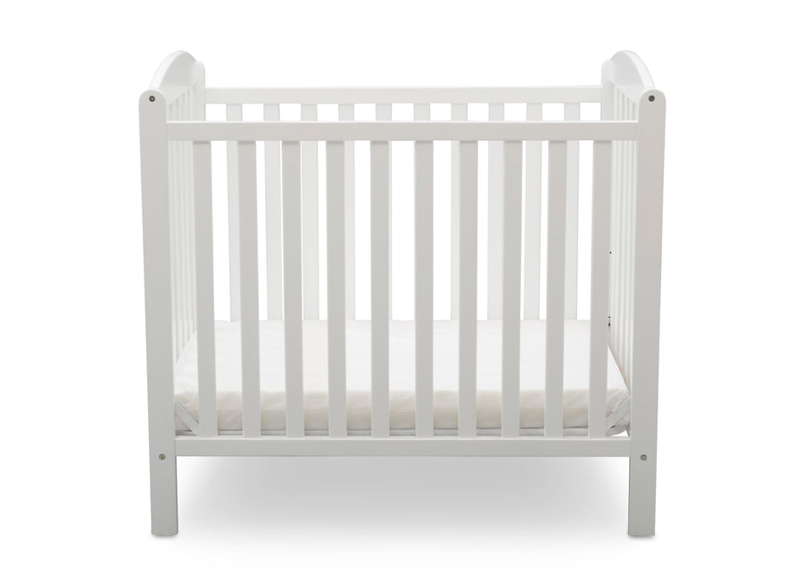 Bianca White (130) 6-Sprout Mini Crib with Mattress
