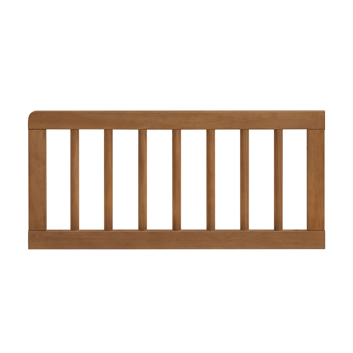 Wooden crib railing on a white background