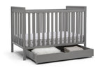 Delta Children Grey (026) Under Crib Roll-Out Storage, Right Crib Silo View 1-Under Crib Roll-Out Storage Trundle