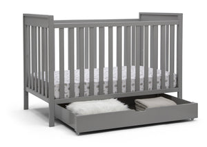 Delta Children Grey (026) Under Crib Roll-Out Storage, Right Crib Silo View 0-Under Crib Roll-Out Storage Trundle