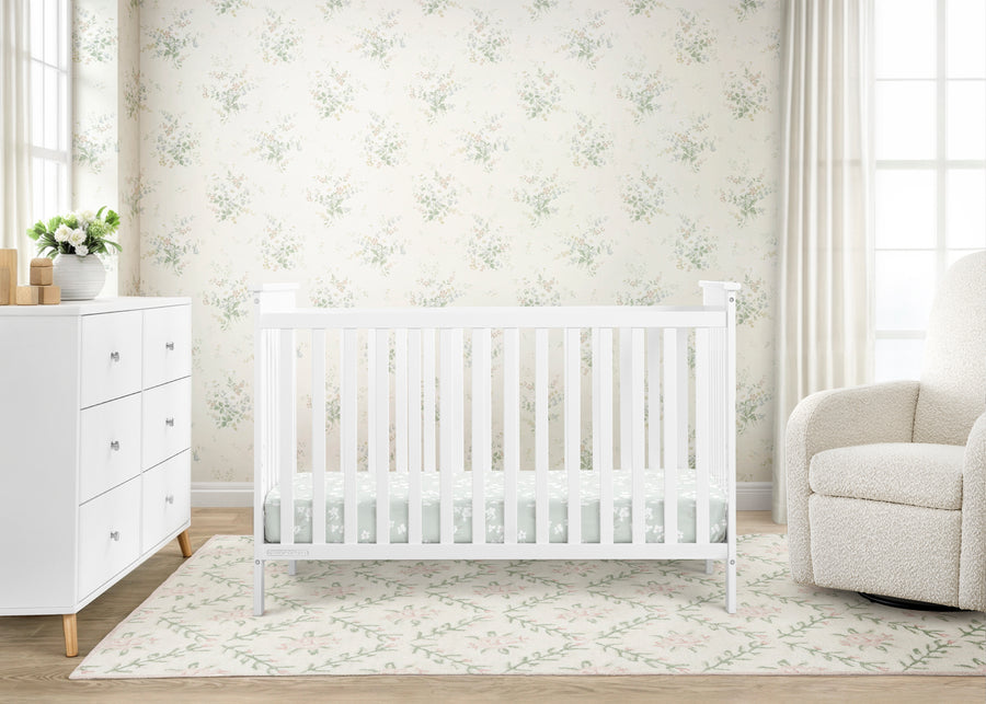Bianca White (130)  8-Adley 3-in-1 Convertible Crib