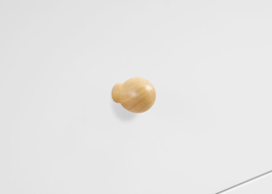 Bianca White with Natural (123) 12-Essex 6 Drawer Dresser with Interlocking Drawers