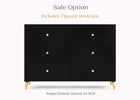 Ebony with Natural (1482) 22-Essex 6 Drawer Dresser with Interlocking Drawers