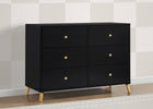 Ebony with Natural (1482) 16-Essex 6 Drawer Dresser with Interlocking Drawers
