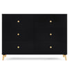 DCB: Ebony with Natural (1482) 30-Essex 6 Drawer Dresser with Interlocking Drawers