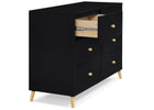 Ebony with Natural (1482) 26-Essex 6 Drawer Dresser with Interlocking Drawers