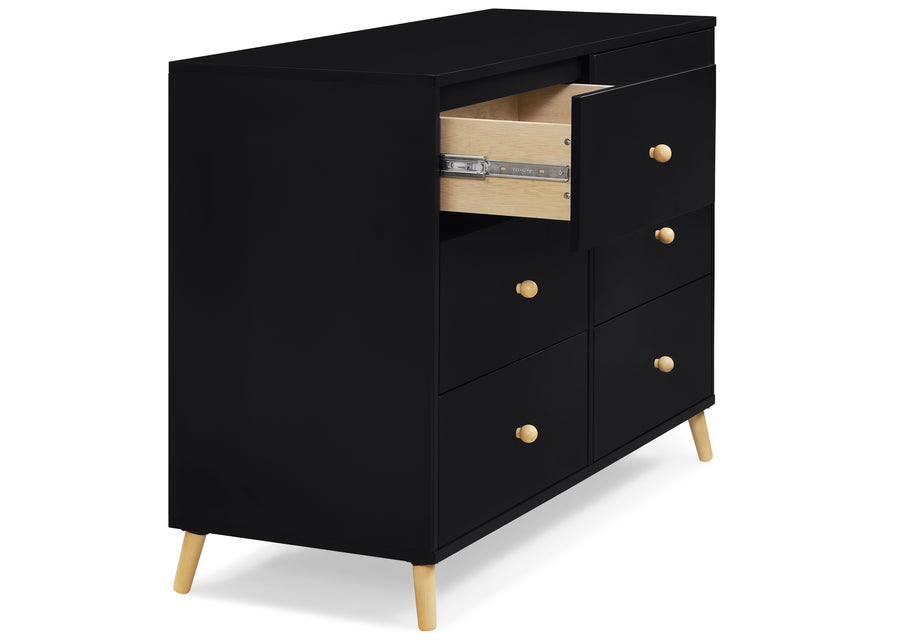 Ebony with Natural (1482) 26-Essex 6 Drawer Dresser with Interlocking Drawers