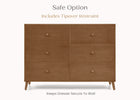 Chestnut (836) 39-Essex 6 Drawer Dresser with Interlocking Drawers