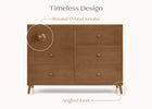 Chestnut (836) 40-Essex 6 Drawer Dresser with Interlocking Drawers