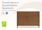 Chestnut (836) 41-Essex 6 Drawer Dresser with Interlocking Drawers