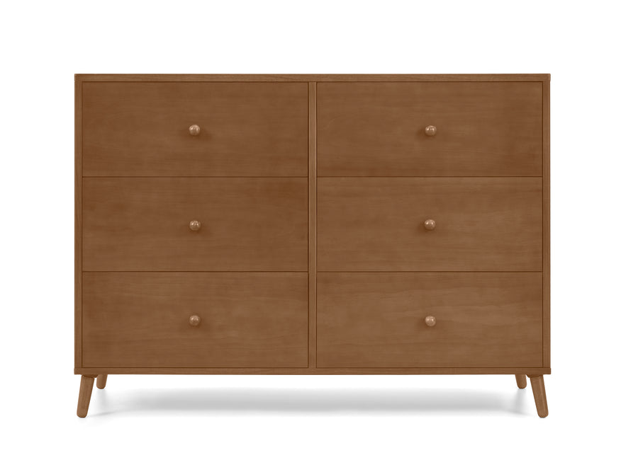 Chestnut (836) 42-Essex 6 Drawer Dresser with Interlocking Drawers