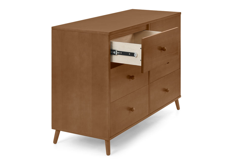 Chestnut (836) 44-Essex 6 Drawer Dresser with Interlocking Drawers