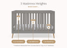 Grey with Natural (1359) 20-Essex 4-in-1 Convertible Crib