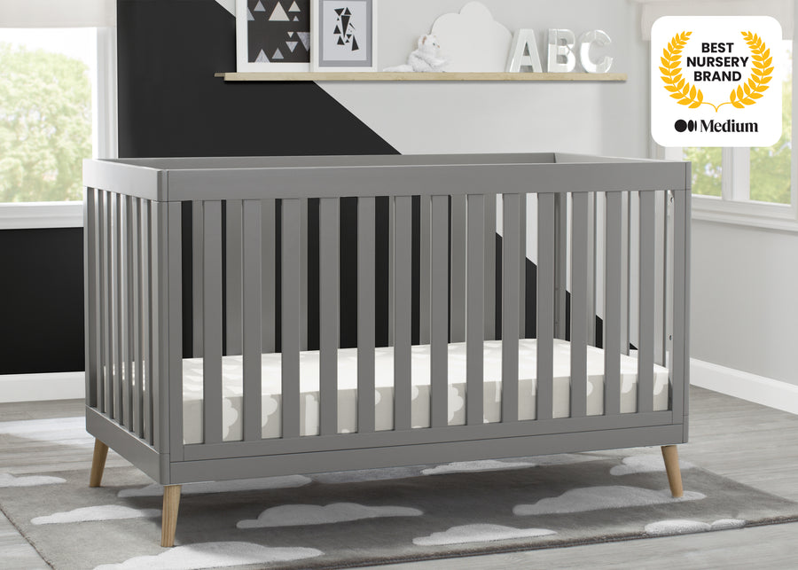 Grey with Natural (1359) 17-Essex 4-in-1 Convertible Crib
