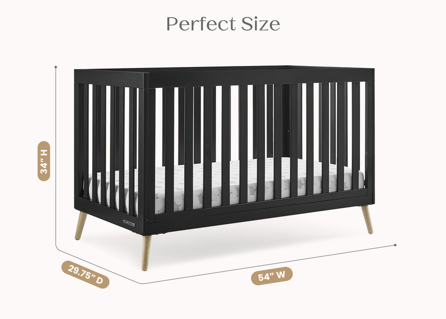 Ebony with Natural (1482) 54-Essex 4-in-1 Convertible Crib