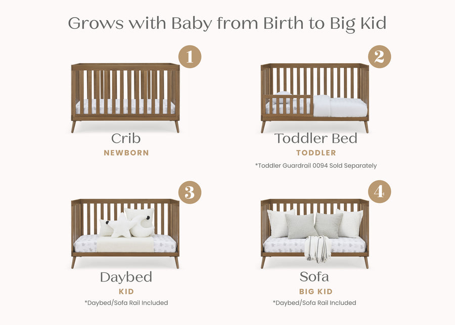 Chestnut (836) 67-Essex 4-in-1 Convertible Crib