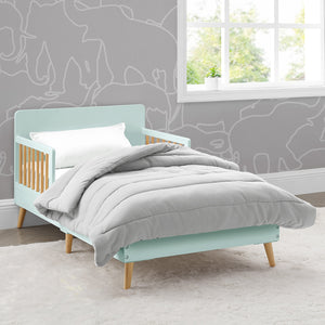Mint with Natural (374) 10-Logan Wood Toddler Bed