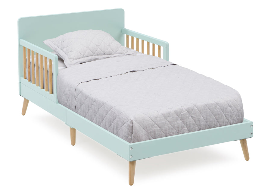 Mint with Natural (374) 2-Logan Wood Toddler Bed