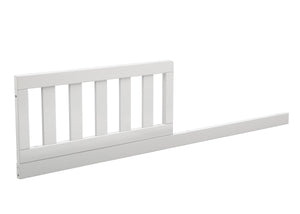 Delta Children Bianca White (130) Daybed/Toddler Guardrail Kit W103725 Angled View 5-Daybed/Toddler Guardrail Kit (W103725)