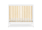 Bianca White with Natural (123) 9-Mia Portable Folding Mini Crib with 1.5-Inch Mattress