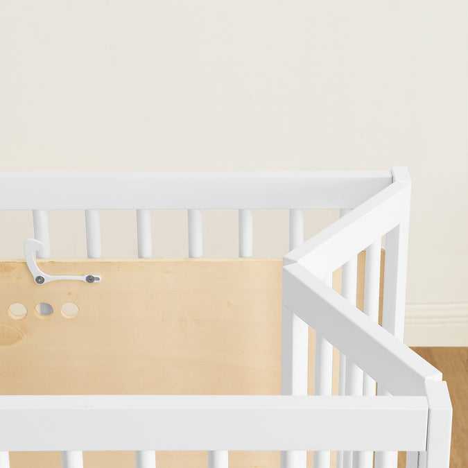 Bianca White (130) 28-Mia Portable Folding Mini Crib with 1.5-Inch Mattress