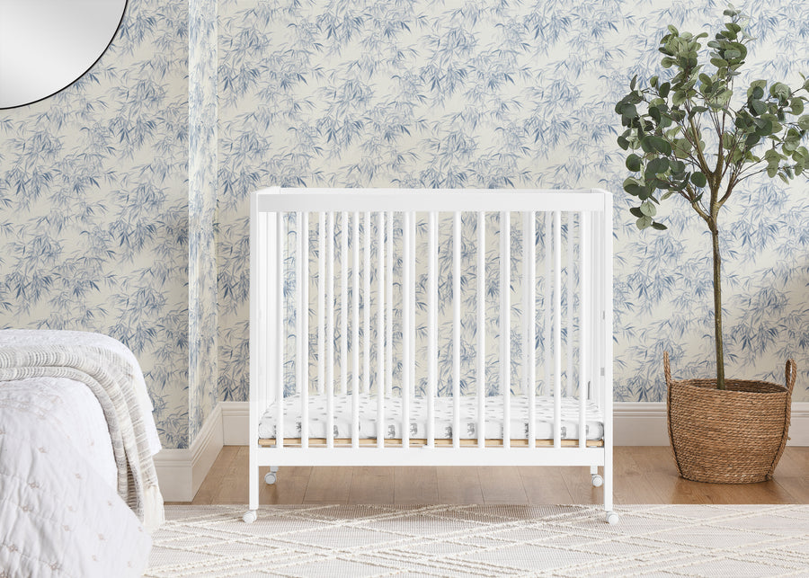 Bianca White (130) 17-Mia Portable Folding Mini Crib with 1.5-Inch Mattress