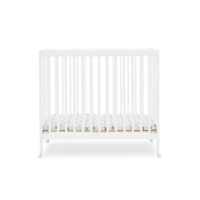 DCB: Bianca White (130) 30-Mia Portable Folding Mini Crib with 1.5-Inch Mattress