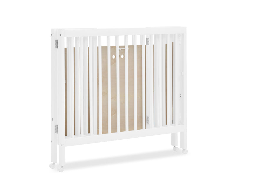 Bianca White (130) 27-Mia Portable Folding Mini Crib with 1.5-Inch Mattress