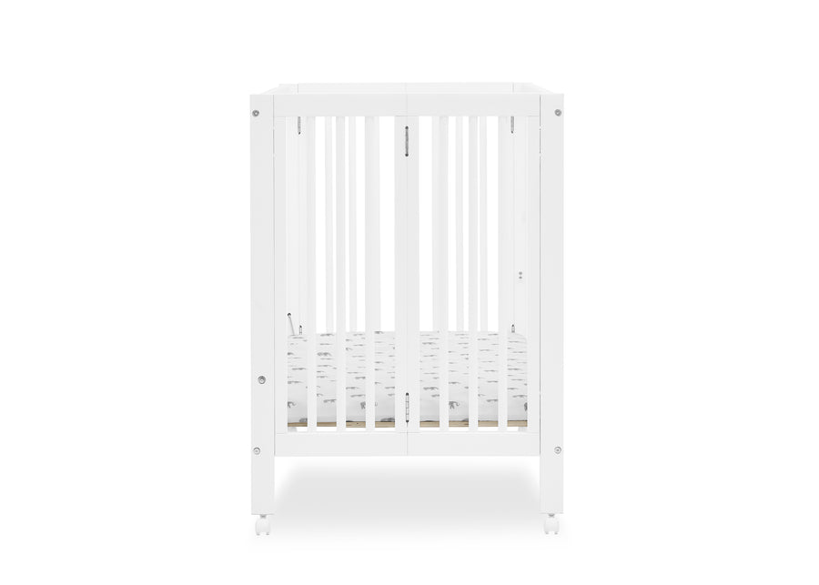 Bianca White (130) 25-Mia Portable Folding Mini Crib with 1.5-Inch Mattress