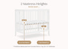 Bianca White (130) 21-Mia Portable Folding Mini Crib with 1.5-Inch Mattress