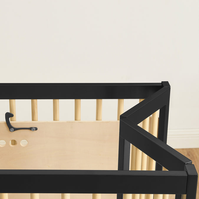 Ebony with Natural (1482) 45-Mia Portable Folding Mini Crib with 1.5-Inch Mattress