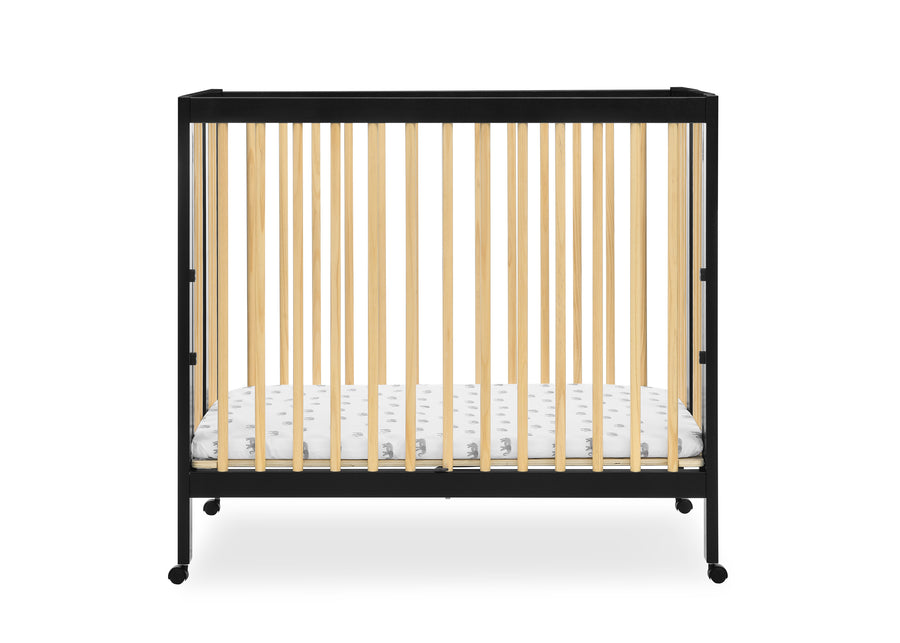 Ebony with Natural (1482) 41-Mia Portable Folding Mini Crib with 1.5-Inch Mattress