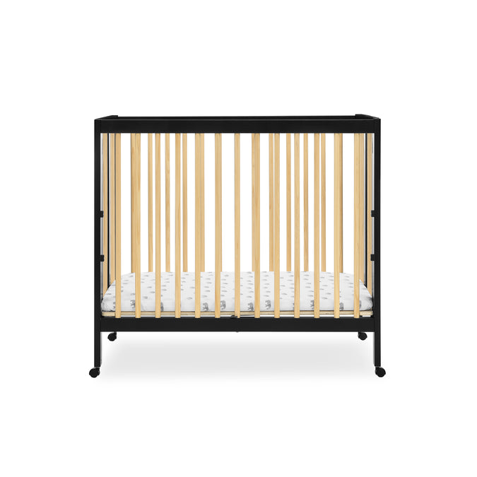 DCB: Ebony with Natural (1482) 47-Mia Portable Folding Mini Crib with 1.5-Inch Mattress